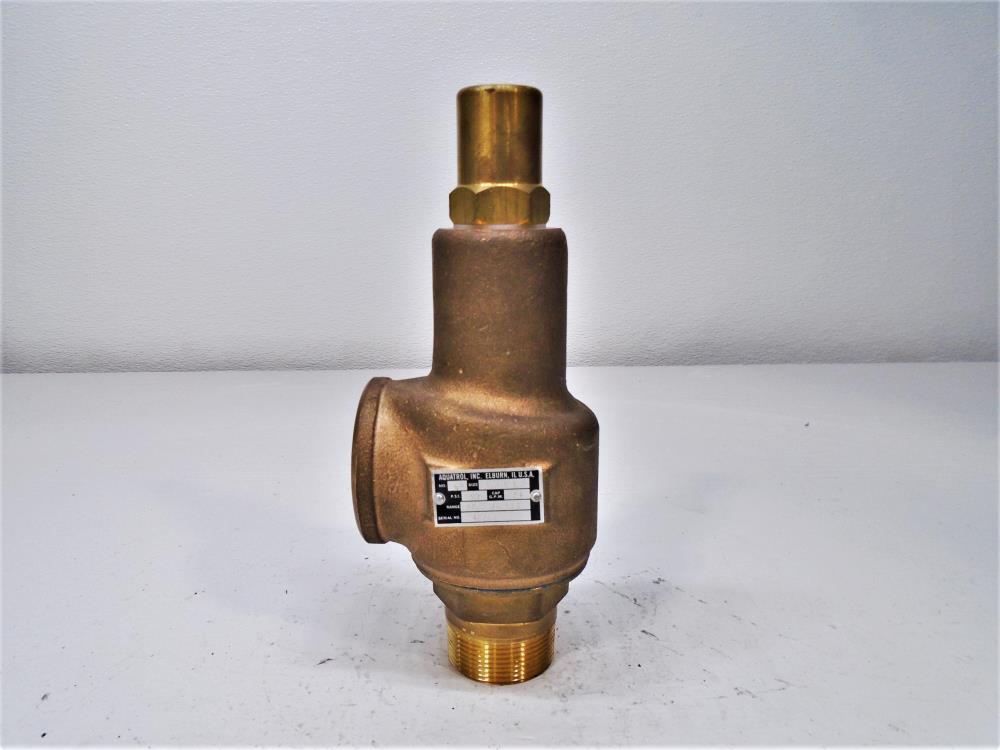 Aquatrol 69 Series 1-1/2" x 1-1/2" Steam Safety Relief Valve, 93PSI, Bronze